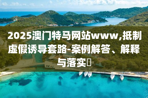 2025澳门特马网站www,抵制虚假诱导套路-案例解答、解释与落实?